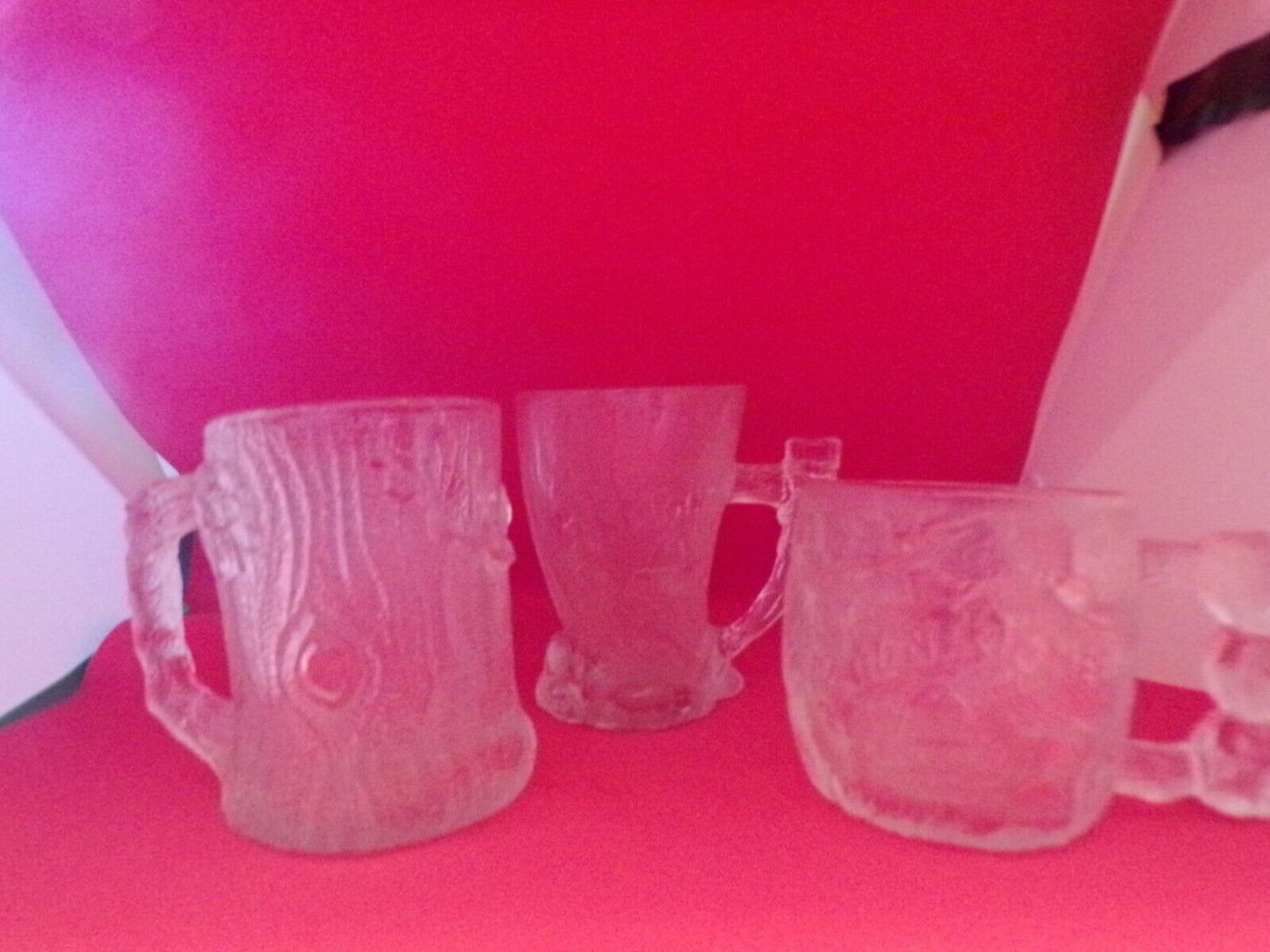 McDonald Flintstone Glass Mugs  set of 3