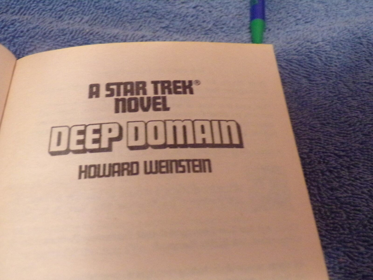 Star Trek: Deep Domain by Howard Weinstein (1987 Print)