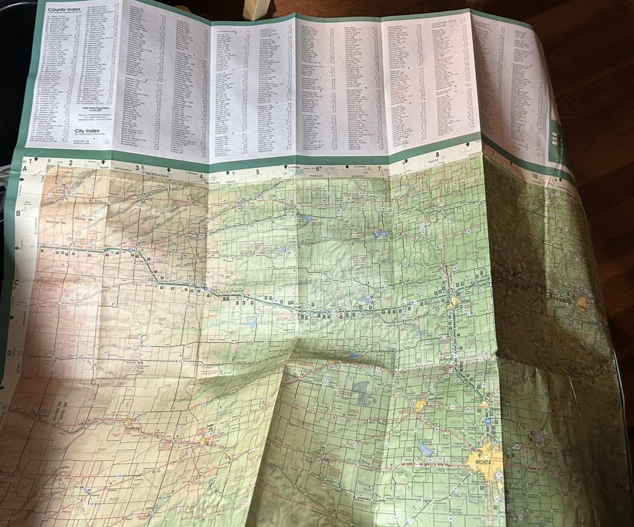 2005-2006 OFFICIAL STATE TRANSPORTATION MAP KANSAS-AS BIG AS YOU THINK