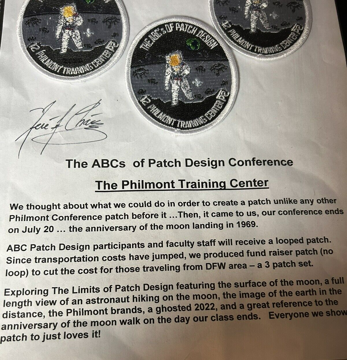 Official BSA Approved: 3 Patch Set-Philmont Training Center/Artist Signed