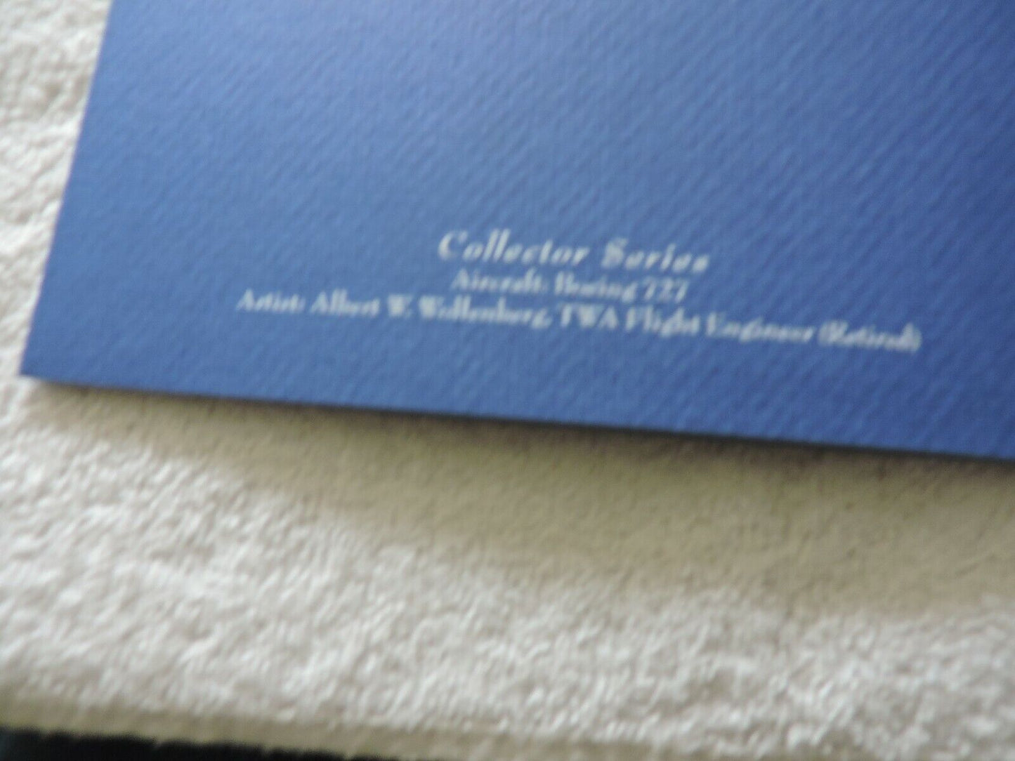 COLLECTIBLE TRANS WORLD AIRLINE ROYAL AMBASSADOR FLIGHT MENU