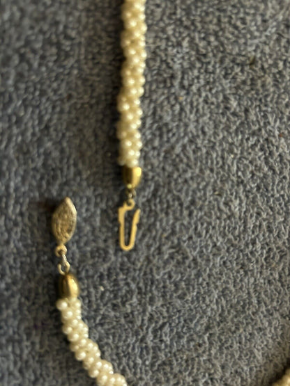 18 INCH (end to end) SMALL WHITE BEADS NECKLACE