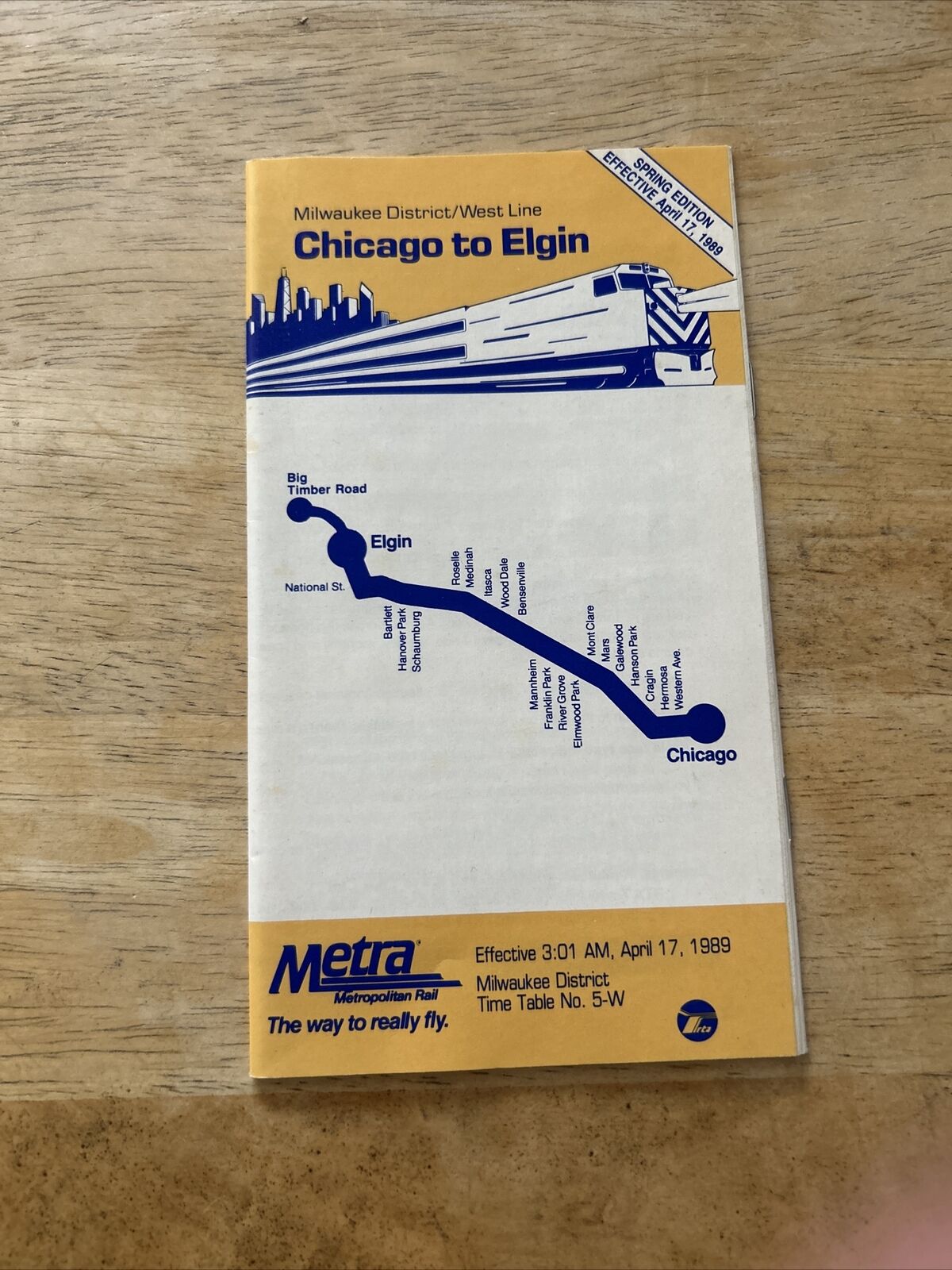 Milwaukee District Time Tables Apr 17 1989