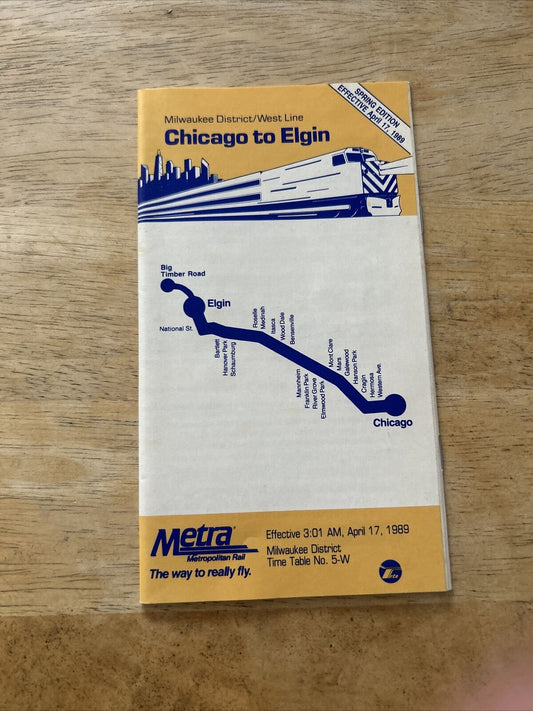 Milwaukee District Time Tables Apr 17 1989