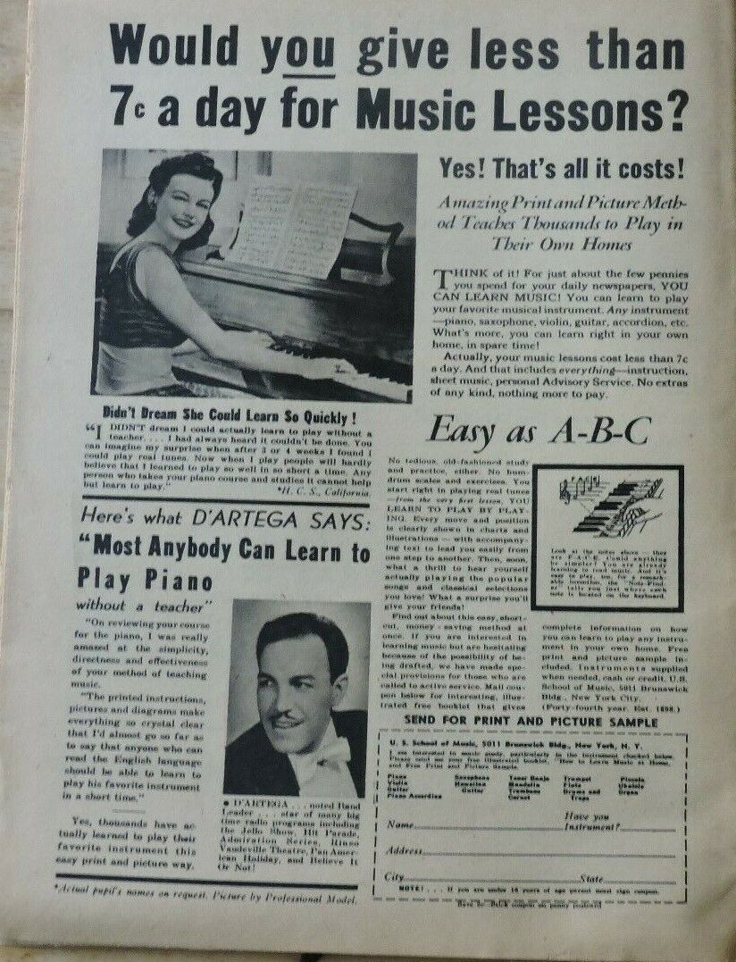 Star Songs Vol. 1 No. 7 Magazine, published 1942