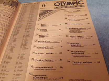 Olympic Record Magazine Day 9, August 6, 1984