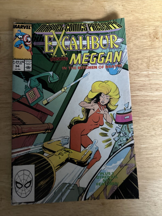 ExCalibur Featuring Meggan In the Kitchen of Death Marvel #34