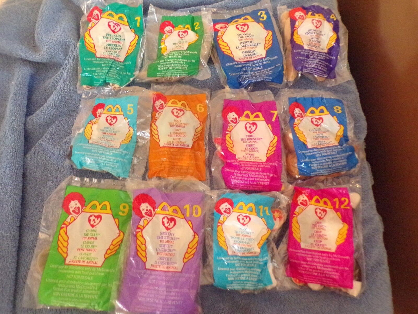 McDonald's Toy BEANIE Collectables: 1999 #'s 1-12