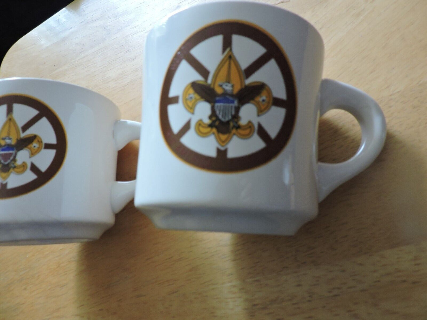 SET OF 2 MUGS: WAGON WHEEL DISTRICT, BOY SCOUTS OF AMERICA, MID AMERICA COUNCIL