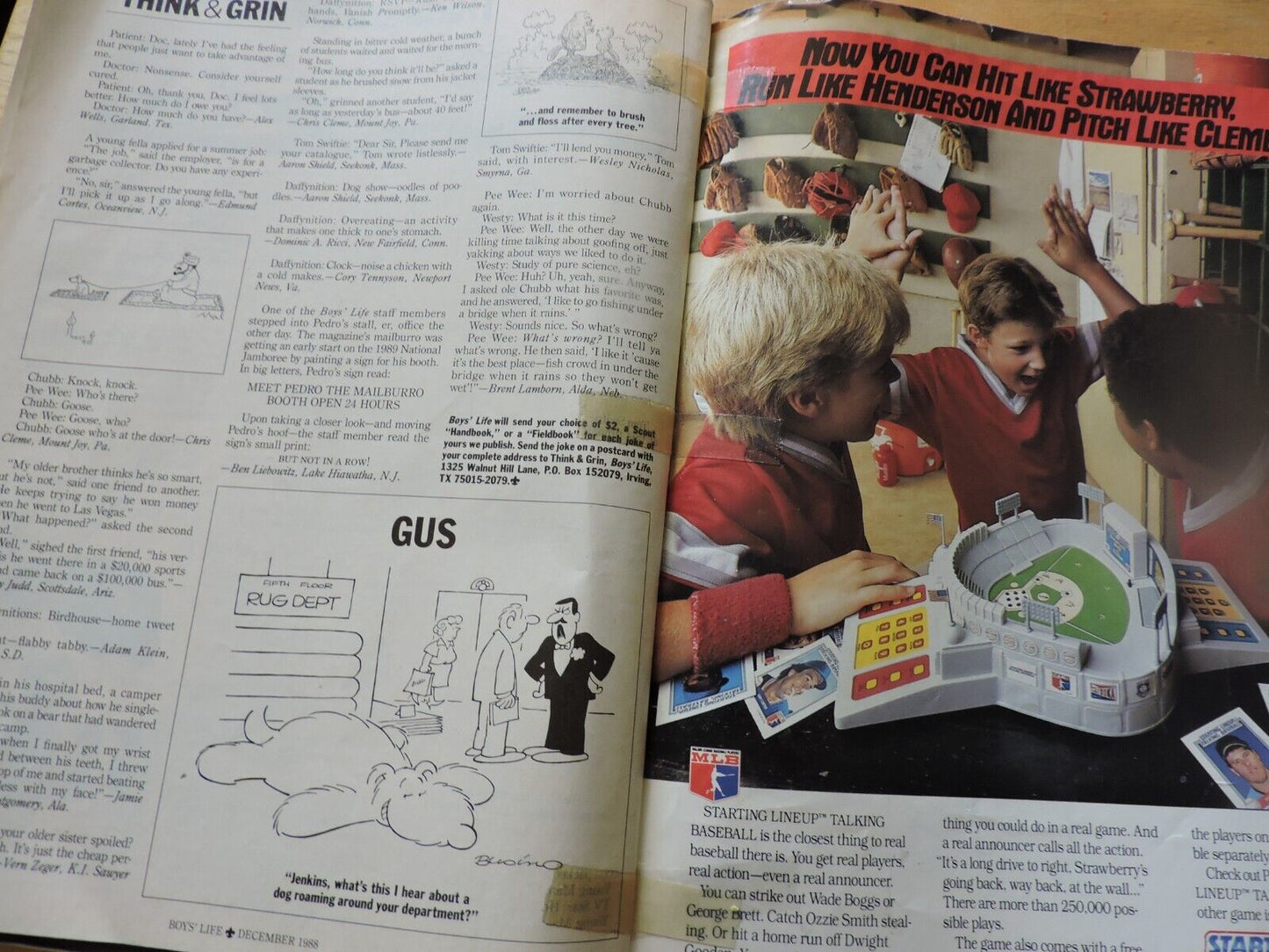 BOYS' LIFE MAGAZINE  DECEMBER 1988, WORKING TOGETHER TO FEED THE HUNGRY