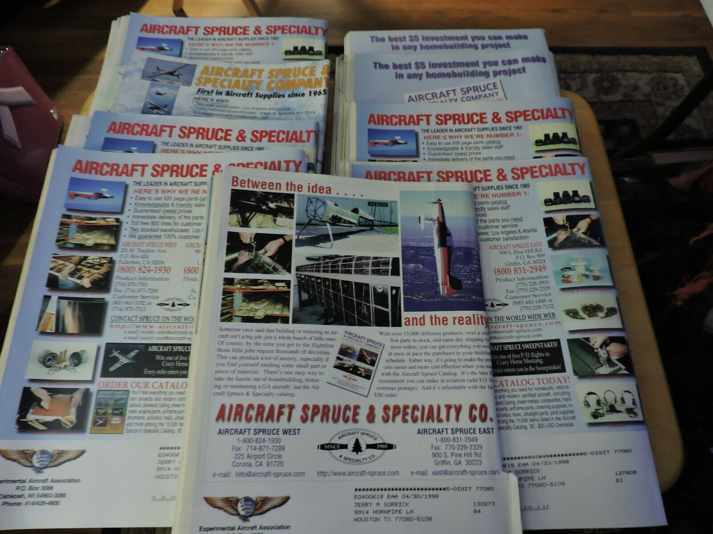 SPORT AVIATION EAA'S MONTHLY MAGAZINE, APRIL-DECEMBER 1997  (9)