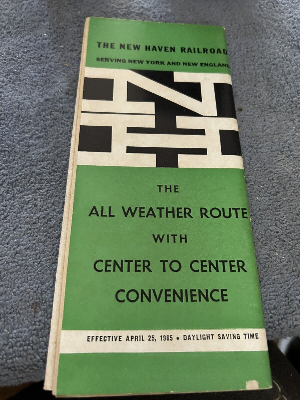 RAILROAD TIMETABLE: NEW HAVEN LINE  APRIL 25, 1965 THE WEATHER ROUTE