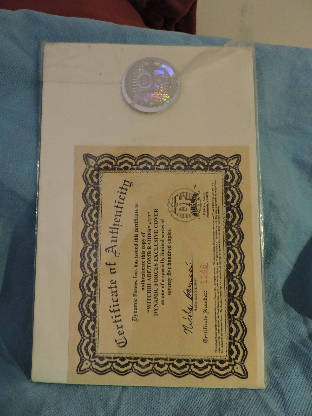 WITCHBLADE/TOMB RAIDER #1/2 DYNAMIC FORCES EXCLUSIVE COVER W/CERTIFICATE
