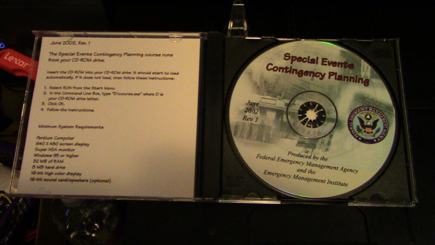 Public Safety Training: FEMA Special Events Contingency Planning CD