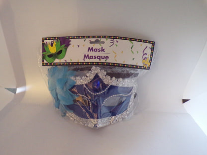 Mardi Gras Costume: Masquerade Mask (Various Colors)
