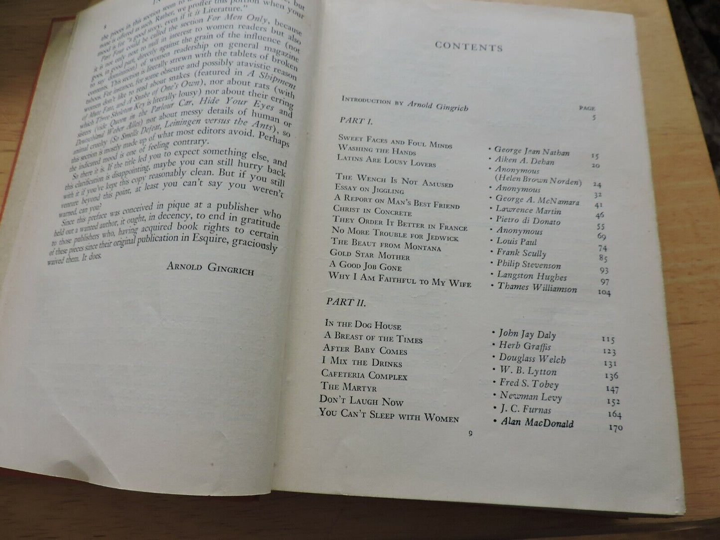 VINTAGE BOOK: THE BEDSIDE  ESQUIRE   EDITED BY: ARNOLD GINGRICH 1940