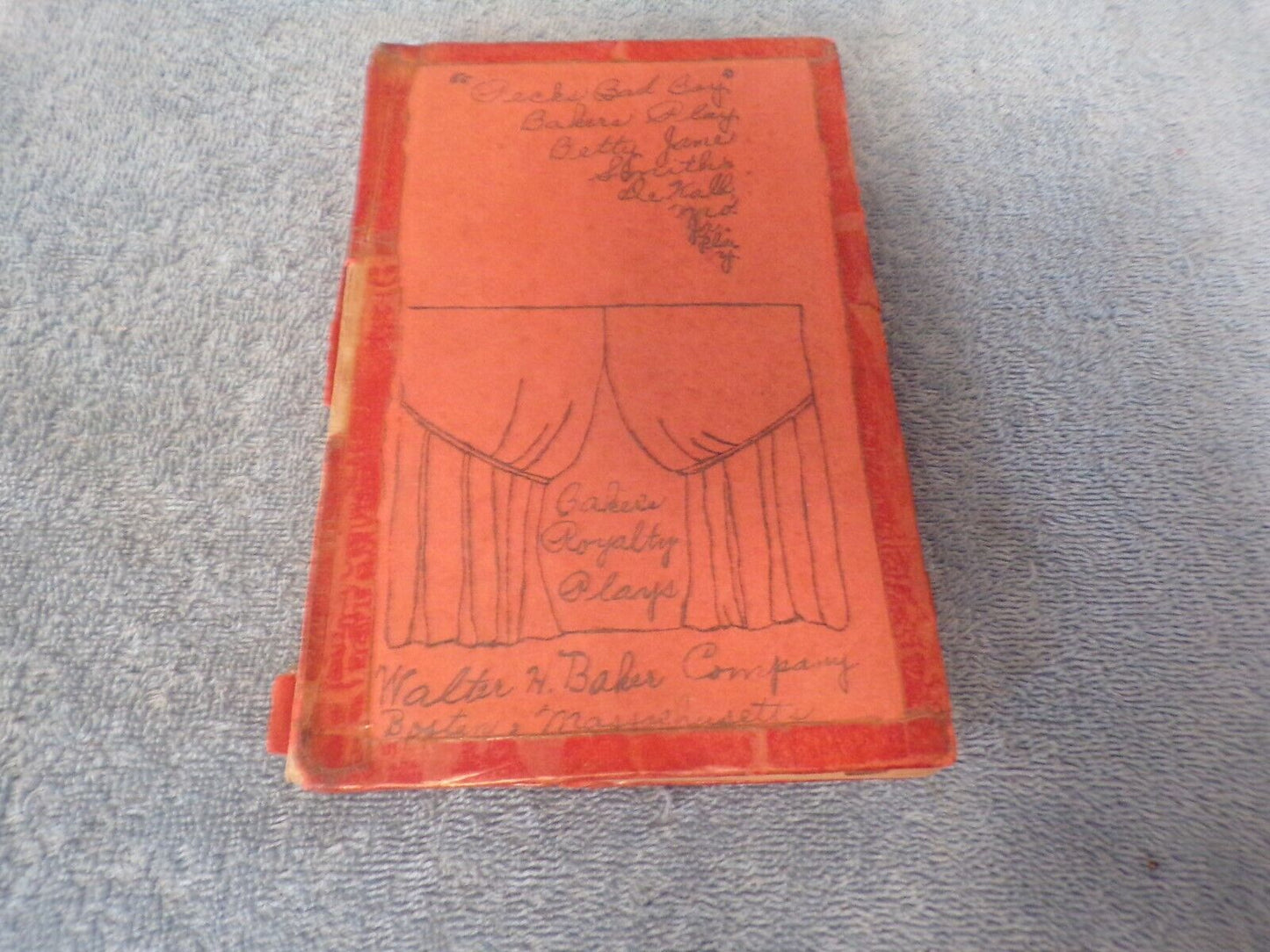 1938 Printing of: Pecks Bad Boy Bakers Play (Script)