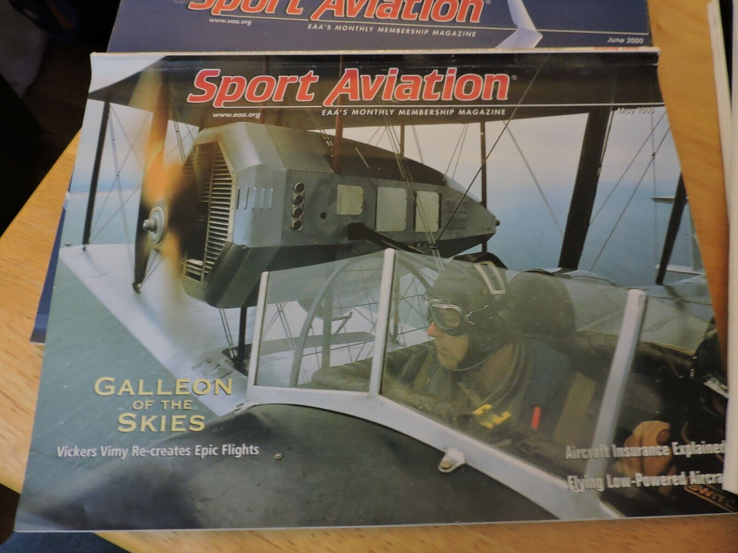 SPORT AVIATION EAA'S MONTHLY MAGAZINE, JANUARY-JULY 2000 (7 MAGAZINES)
