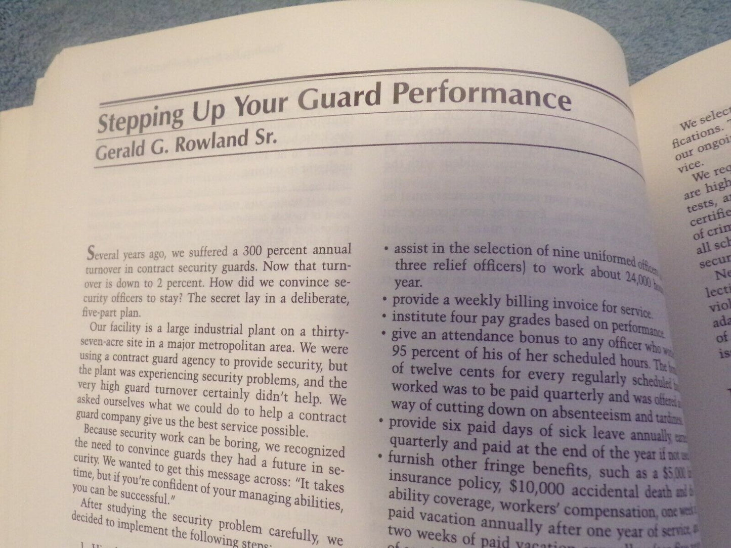 Security & Safety: Issues and Ideas for Shopping Center Security Professionals