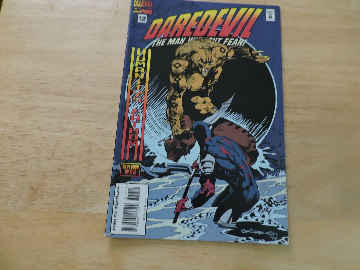 DAREDEVIL   "HUMANITYS FATHOM  PART 4 OF 5"   #336 UNGRADED