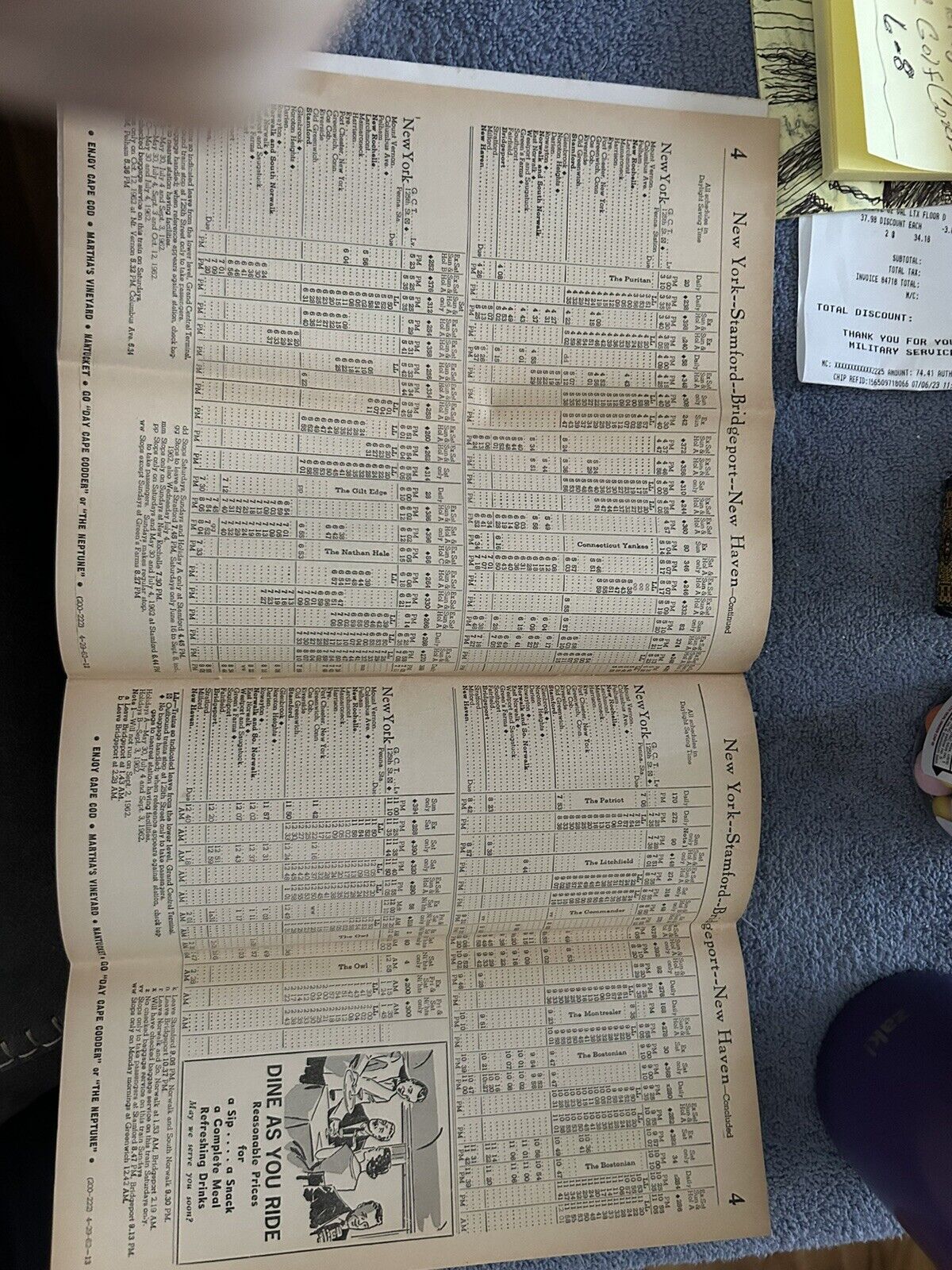 RAILROAD TIMETABLE: NEW HAVEN LINE APRIL 29, 1962 THE WEATHER ROUTE