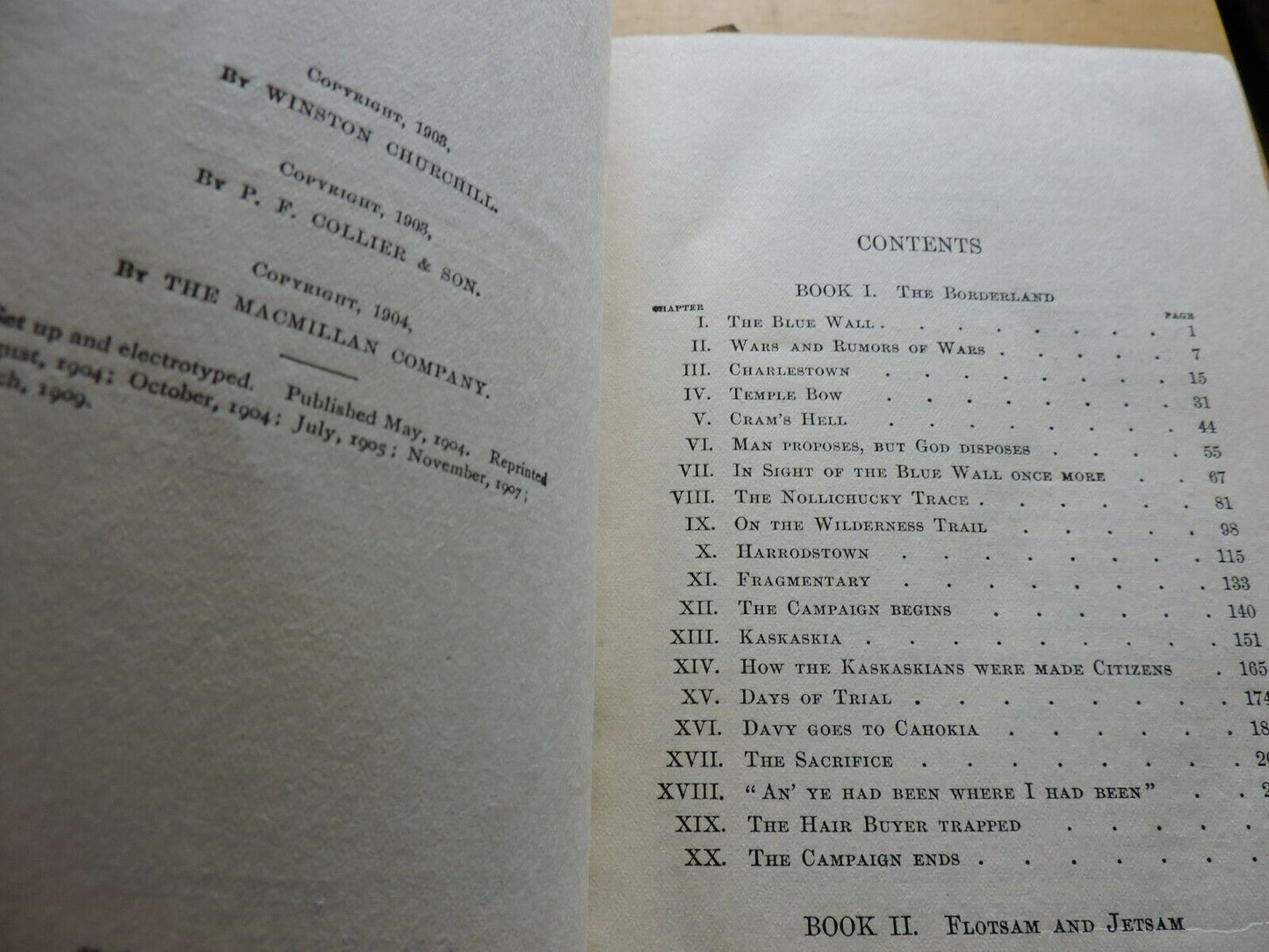 THE CROSSING BY WINSTON CHURCHILL  1908