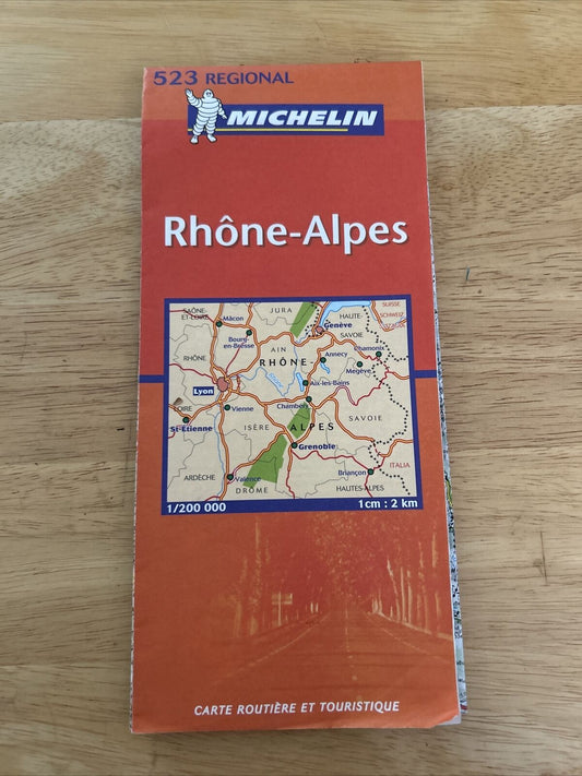 Michelin Rhone-Alpes 523 Regional MAP