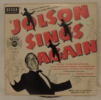 Lot of 3 Albums (sets); Al Jolson: Vol 3 & Songs He Made Famous and Jolson Sings