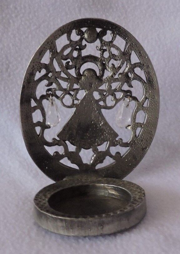 Angel Themed Pewter Votive Candle Holders