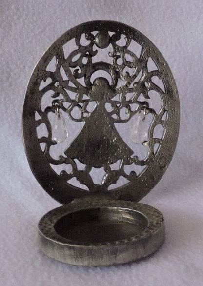 Angel Themed Pewter Votive Candle Holders