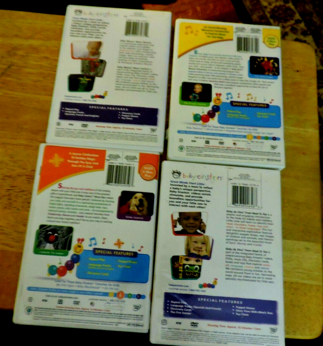 baby einstein SET OF 4 DVDs: AGES 3-9 MONTHS