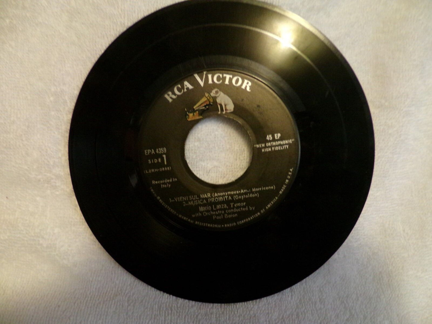 Mario Lanza Presents:Vieni Su Mar/Musica Proibita/Serenata & Lolita Vinyl Record