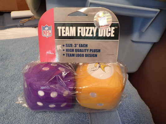 NFL Vikings Team Fuzzy Dice