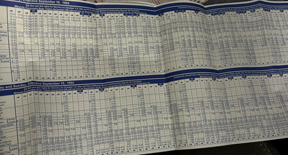 TIMETABLE: LONG ISLAND RAIL ROAD  PORT JEFFERSON  9/19-11/13, 1994