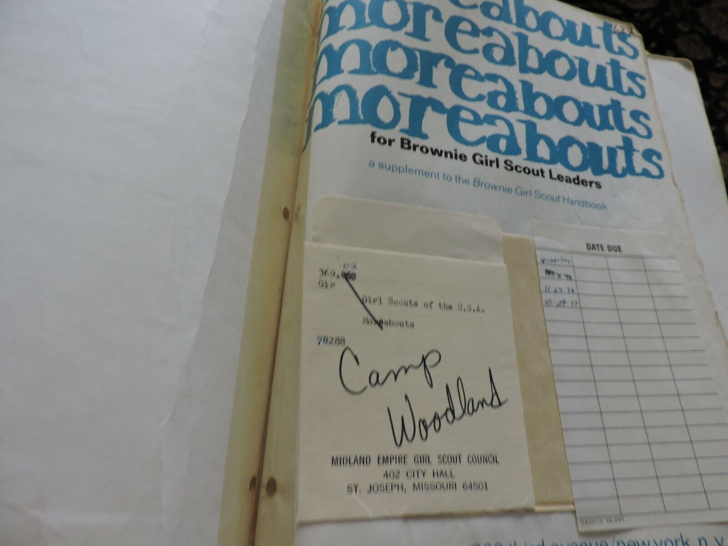 MOREABOUTS FOR BROWNIE GIRL SCOUT LEADERS 1968