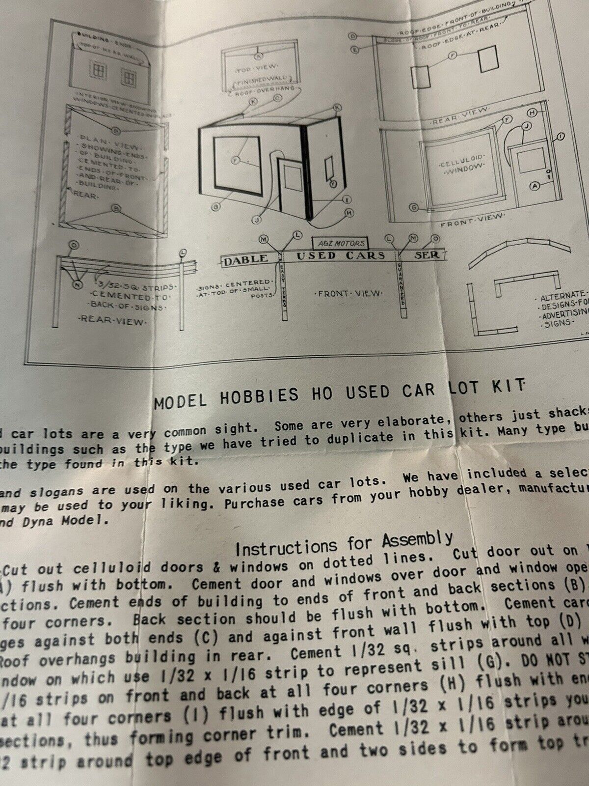 MODEL HOBBIES FOR YOU:  MODEL HOBBIES HO USED CAR LOT KIT