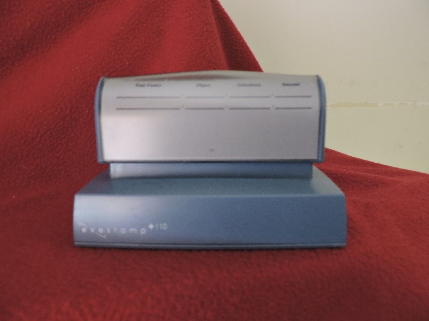 EVOSTAMP PLUS 110 BLACK Pre-inked Rubber Stamp -GL ACCOUNT DISTRIBUTION