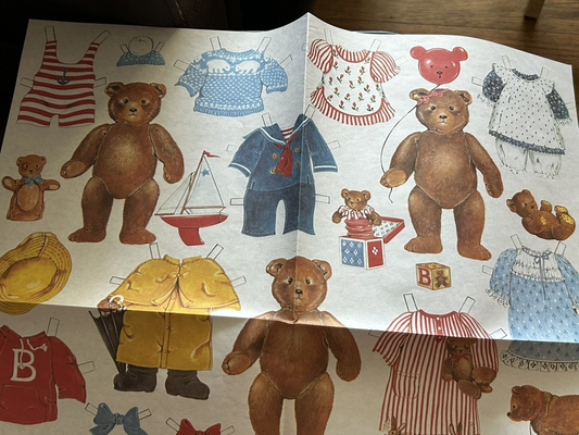 G. GORDON FRASER WRAPPER--BEAR WITH CLOTHES--PRINTED IN ENGLAND NO DATE