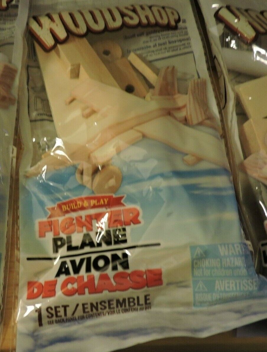 WOODSHOP  SAILBOAT, HELICOPTER, PLANE, RACECAR MODELS SET OF 4: NEW IN PACKAGES
