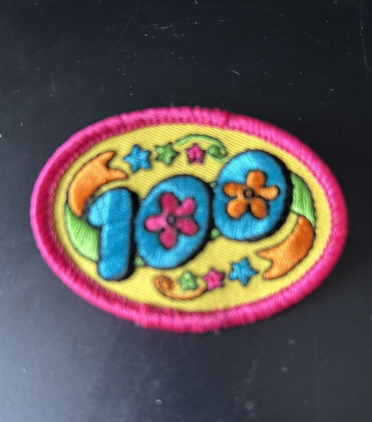 Official Girl Scouts:  "100" Patch (Cookie Sales)