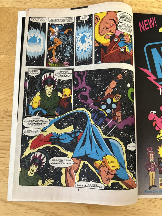 Quasar In a Mad Melee With Thunder Strike Marvel Comic, Issue # 48