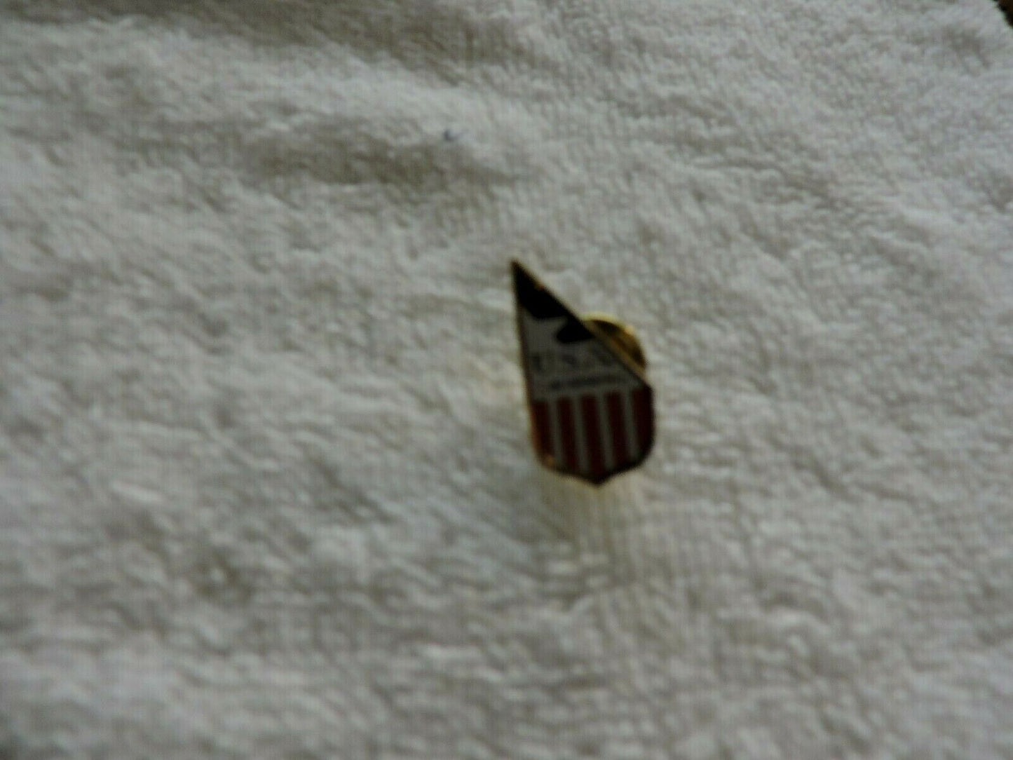 USA SWIMMING RED, WHITE AND BLUE PIN 1  X .5 INCHES