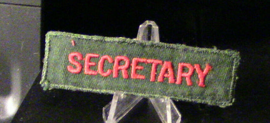 BSA, Explorer Programs:  Secretary Strip (Red Letters)