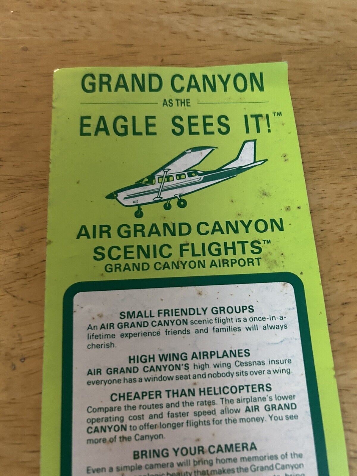 GRAND CANYON AS THE EAGLE SEES IT!  AIR GRAND CANYOU SCENIC FLIGHTS