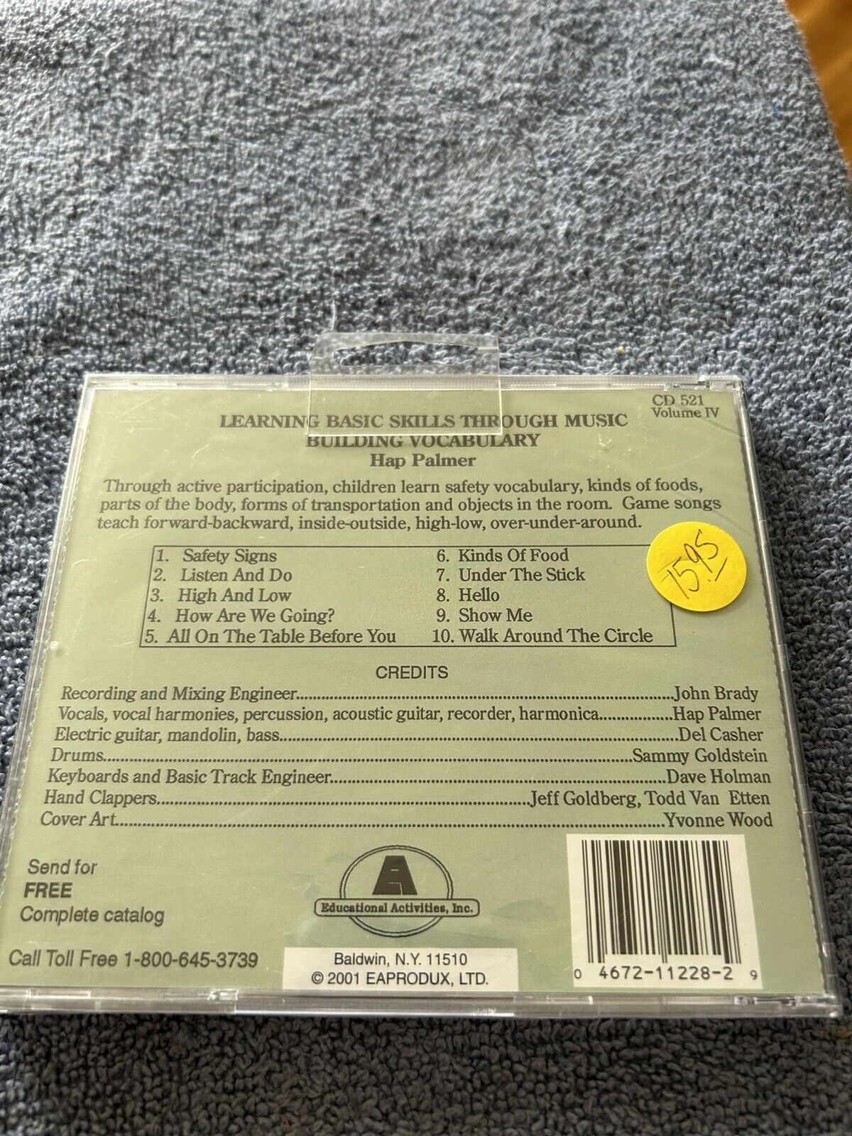 LEARNING BASIC SKILLS THROUGH MUSIC VOLUME IV: VOCABULARY  HAP PALMER 2001