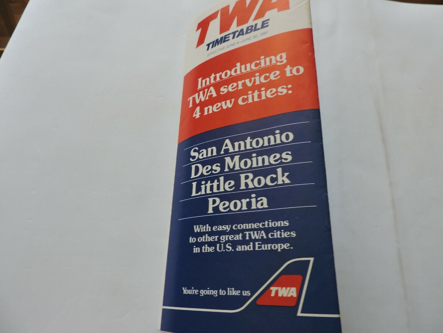 TWA  TIMETABLE JUNE 4-JUNE 30, 1981