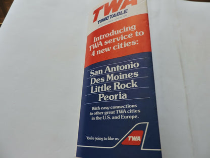 TWA  TIMETABLE JUNE 4-JUNE 30, 1981