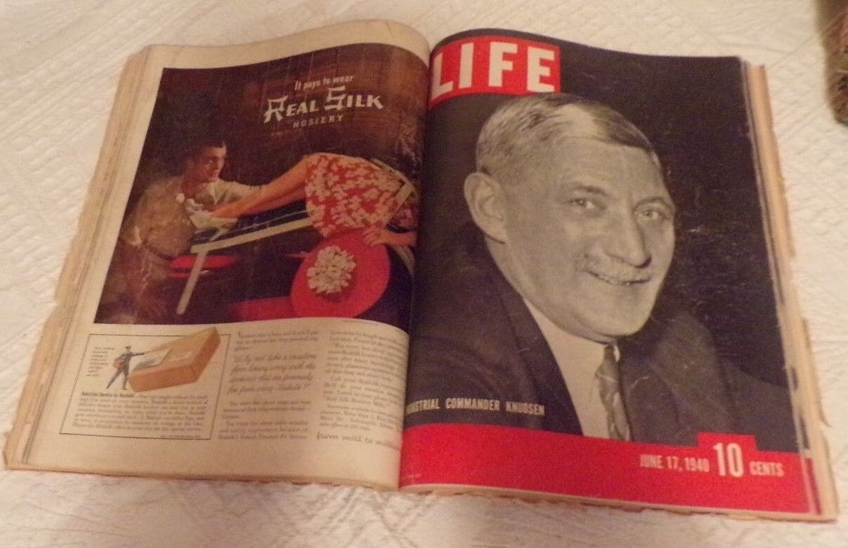 Life Magazine Volume 8:  Four June Editions from 1940