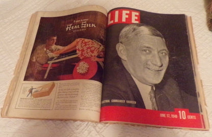 Life Magazine Volume 8:  Four June Editions from 1940