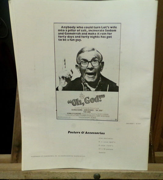 OH GOD a Carl Reiner Movie Pressbook and 2 AD Supplements